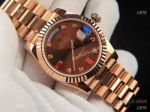 Best Replica Rolex Day-date 36 Chocolate Rose Gold Watch